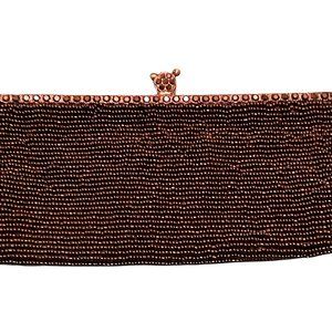 LIKE NEW! Le Regale Black Beaded Jeweled Clutch / Purse